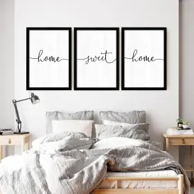 Jxtmdj3jtcy-1029d Homuvdok Home Sweet Decorative Framed Wall Art Set Of 3 For Couples 11ftft 15ftft
