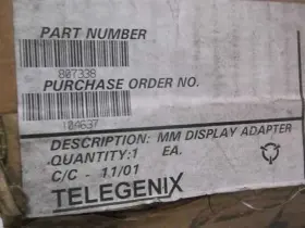 Mros30013487-807338 Industrial Mro Telegenix 807338 Mm Display Adapter Nsmp