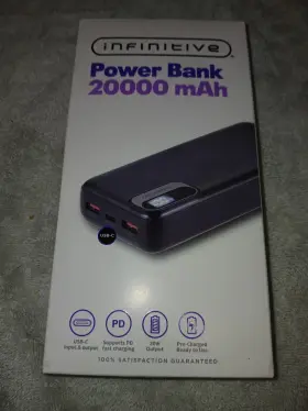 W10075-0422-l Infinitive Power Bank 20000 Mah Usb Usb-c Portable Charge Battery Pack