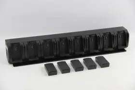 225-589-001 Intermec 8-slot Multi Battery Charger Includes 5 Batteries - Used