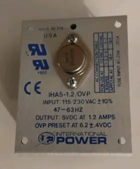 Iha5-1.2 International Power Iha5-1.2/ovp Supply 0pen Frame 5 Vdc 1.2a With Over Volt Protection