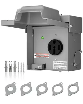 Isle-eb-1450r-01 Islewire 50 Amp Rv Power Outlet Box 125/250v Enclosed Lockable Nema 14-50r Weath