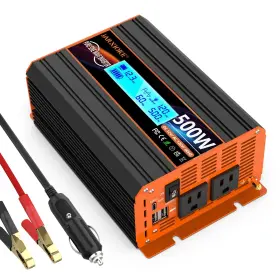 Jarxioke Jarxioke-500w-power Inverter 500 Watt Pure Sine Wave Power 12v Dc To 110v 120v Converte... Fast Ship