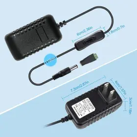 Jiasi 726084985568 12v Power Supply 12 Volt 2a 24w Dc With On Off Switch Black #2