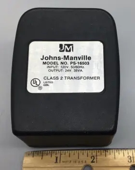 Ps-16503 Johns-manville Class 2 Power Supply 120vac- 24v 35va Tested Works
