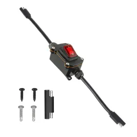 Kk-ips12v-w Karlkers Inline 12v Power Switch With Ip67 Waterproof Rating 14awg Sae Cable On/