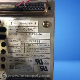 Hsm15-66 Kepco Power Supply Usip