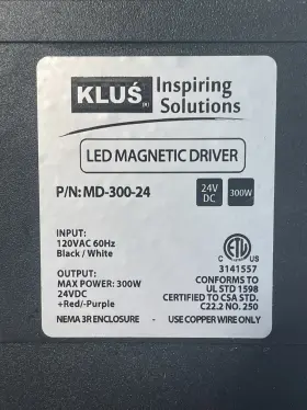 Md-300-24 Klus Led Magnetic Driver Dimmable Power Supply 300w/24v Nos