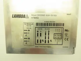 Csf250ei Lambda H79053 Sirius 5/24v 15/15v Power Supply 94.5-240vac Input #2