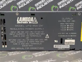 Lfs-45a-24 Lambda Used Regulated Power Supply 24vdc 20/15/10a Output #2