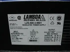 Lzs-500-3-9901 Lambda Regulated Power Supply 18.0 - 29.4 Vdc Lzs-500-3 Lzs-500 #3