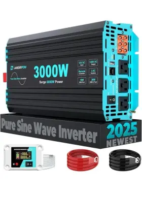 3000w-psw Landerpow -3000w-psw 3000 Watt Pure Sine Wave Inverter 12v Dc To 120v Ac For Rv Truck Solar Home