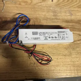 Lpv-60-24 Ledjump Meanwell Lpv 60 24 Waterproof Led Power Supply 100240v 24vdc 2.5a 60w - New