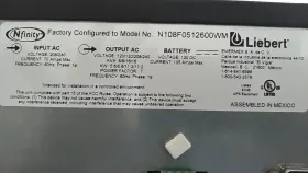 N216f0712600 Liebert Nfinity Tower Ups 13 Minute Full Load 16kva #2