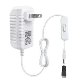 Aub087cs6nhv Lightingwill 12 Volt 2a 24w Power Supply 12v Dc With On Off Switch White Sw