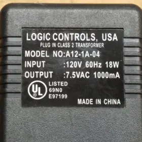A12-1a-04 Logic Controls Power Supply 7.5vac 1000ma - Used #3