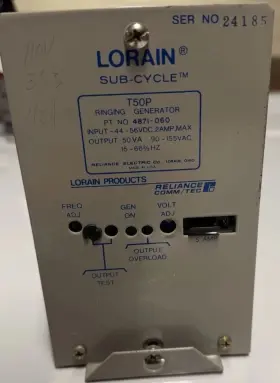 4871-060 Lorain T50p Ringing Generator Reliance Comm/tec Used But Good Condition