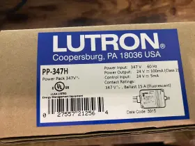 Pp-347h Lutron Power Pack 347v Input 24vdc Output