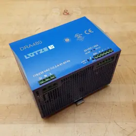 Dra480-24a Lutze Power Supply 115/230vac 7/3.5a 47-63hz 24vdc Out - Used