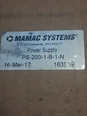 Ps-200-1-b-1-n Mamac Systems / Ps2001b1n Used