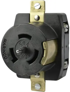 Cs8269 Marincopowerproducts Marinco Power Products 50a 250v 2p3w Locking Receptacle