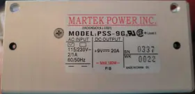 Pss-9g Martek Power Inc 9 V Dc 20 A Output Refurbished Supply - Fast Free Shipping