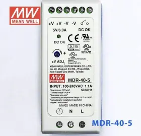 Mdr-40-5 Mean Well 650311544382 Single Output Industrial Power Supply 40w 5v - Din Rail
