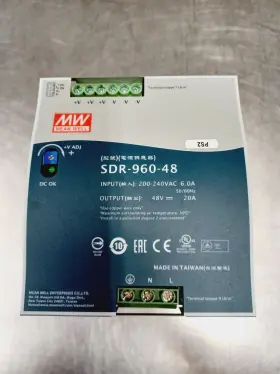 Bwa0014ayjn Mean Well Sdr-960-48 Switching Power Supply Input 200-240vac 6a Output 48v 20a
