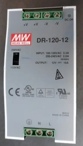 Dr-120-12 Mean Well Din Rail Power Supplies 120w 12v 10a