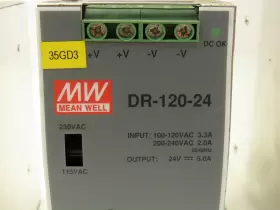 Dr-120-24 Mean Well Dr12024 Power Supply 1ph 120vac 3.3a/240vac 2a In 24vdc 5a Lot Of 4 #2