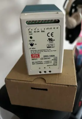 Drc-100a Mean Well 100 Watt Power Supply With Battery Charger Ups Function