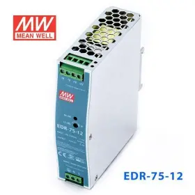 Edr-75-12 Mean Well Ac-dc Switching Din Rail Power Supply 12v 6.3 Amp