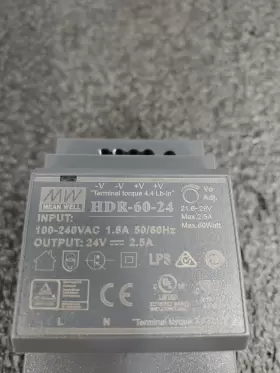 Hdr-60-24 Mean Well 24v 2.5a Output Din Ultra Slim Power Supply #2
