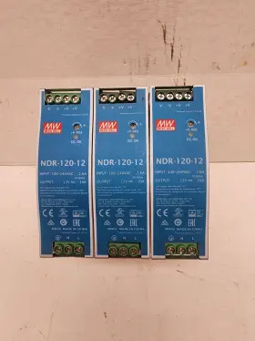 Ndr-120-12 Mean Well Lot 3 Single Output Industrial Din Rail Power Supply 12v