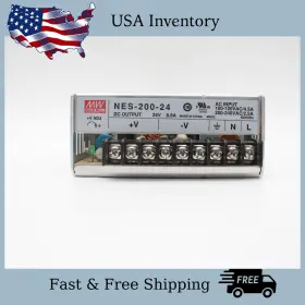 Nes-200-24 Mean Well Single Output Switching Power Supply 24v Dc 200w Tested