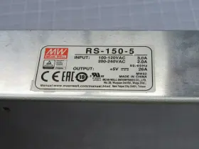 Rs-150-5 Mean Well Ac-dc Enclosed Power Supply T237400 #3
