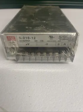 S-210-12 Mean Well Switching Power Supply E183223 100-120vac 5.0a 200-240vac/3a