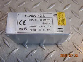 S-24w-12-l Mean Well Power Supply Input 100-240vac Output 12vdc 2a #2
