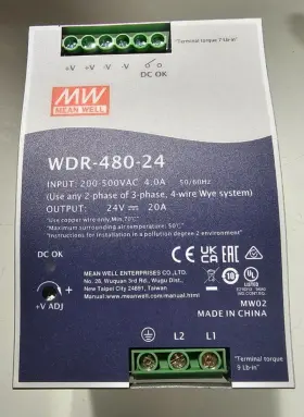 Sdr-480-24 Mean Well 24v 20a 480w Ac To Dc Din-rail Power Supply