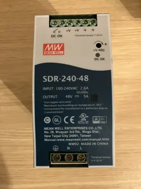 Sdr-240-48 Mean Well Sdr24048 240w 48v 5a Ac To Dc Din-rail Power Supply
