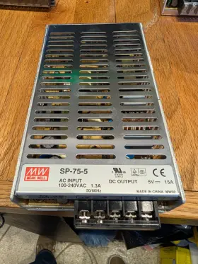 Sp-75-5 Mean Well 1 New Power Supply 15 Amp 5