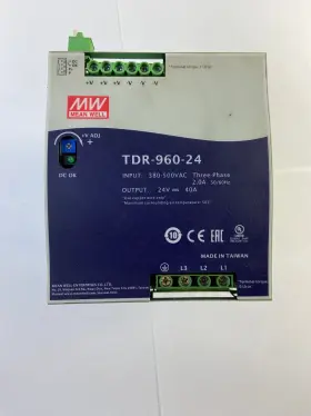 Tdr-960-24 Mean Well Input 380-500 Vac 2 A Output 24 Vdc 40 Power Supply