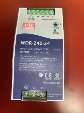Wdr-240-24 Mean Well Industrial Power Supply 24v Dc 10a Untested