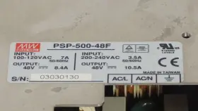 Psp-500-48f Meanwell Mean Well Power Supply 120v/240v Ac In 48v Dc 8.4a/10.5a Out #2