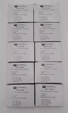 Mgt121ar Mg Electronics Class Ii 12 Vdc 1000ma Power Supply Cctv Lot Of 10 New #2