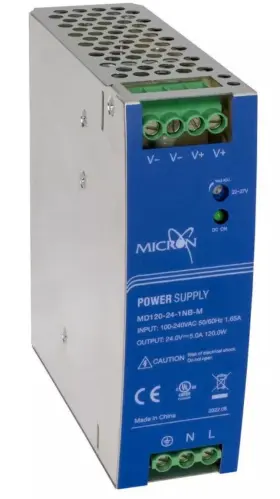 Md120-24-1nb-m Micron Ac/dc Power Supply Single-outw