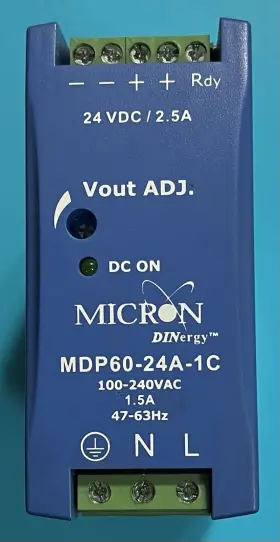 Mdp60-24a-1c Micron Mdp60 24a-1c Guaranteed Good Used 24vdc 2.5a 60w Adjustable Power Supply