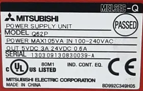 Q62p Mitsubishi Power Supply Unit #2 Q62p Mitsubishi Power Supply Unit #2