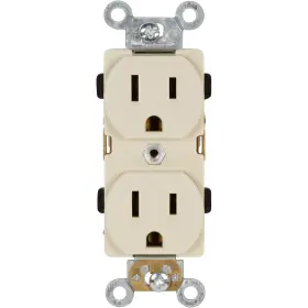 Morris 82206 Products Industrial Grade Duplex Receptacle - White 20 Amp 250 Volt