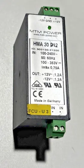 100-353v Mtm Power Hma30d12 Supply 50/60hz 0.75a